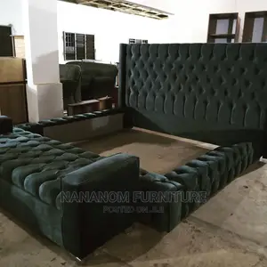 Turkish King Size Bed Frame With Seat