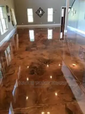 3D Epoxy Installation, Metallic Flooring