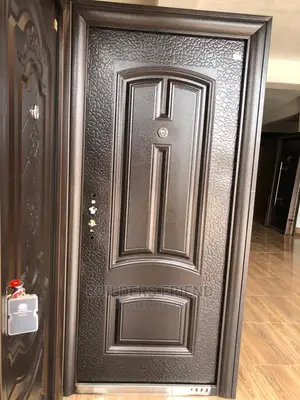New Dark Brown Steel Metallic Security Door+All Accessories