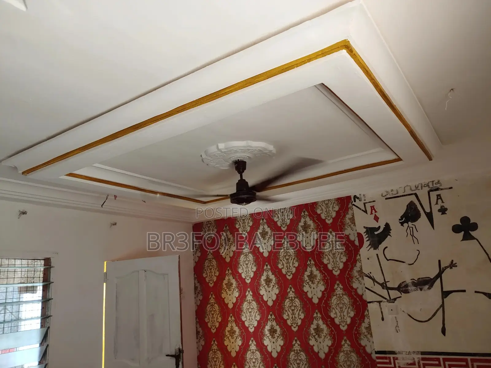 Br3fo) Ba P.O.P Ceiling, Painting, Wallpaper Deco
