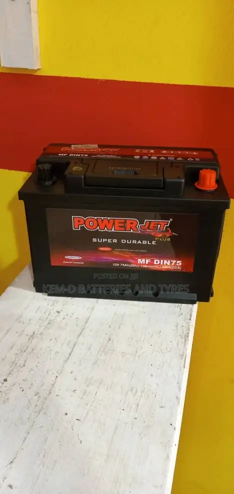 Powerjet Car Battery 12V 75ah Plate 15 + Free Delivery