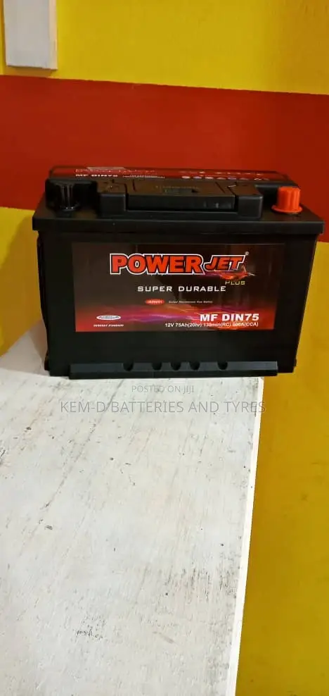Powerjet Car Battery 12V 75ah Plate 15 + Free Delivery