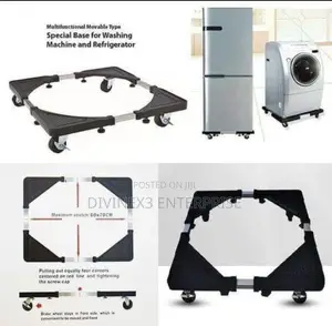 Adjustable Fridge/Washing Machine Stand With Wheels