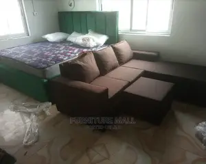 Bedroom Setup. Bed+Mattress+Lshape Sofs. Fre Dlv