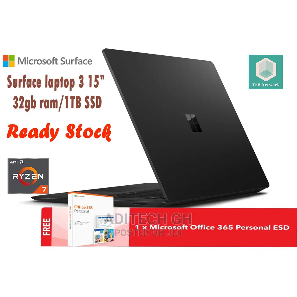 New Laptop Microsoft Surface Laptop 2 16GB AMD Ryzen SSD 1T