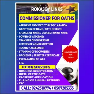 Commissioner for Oaths and Other Services