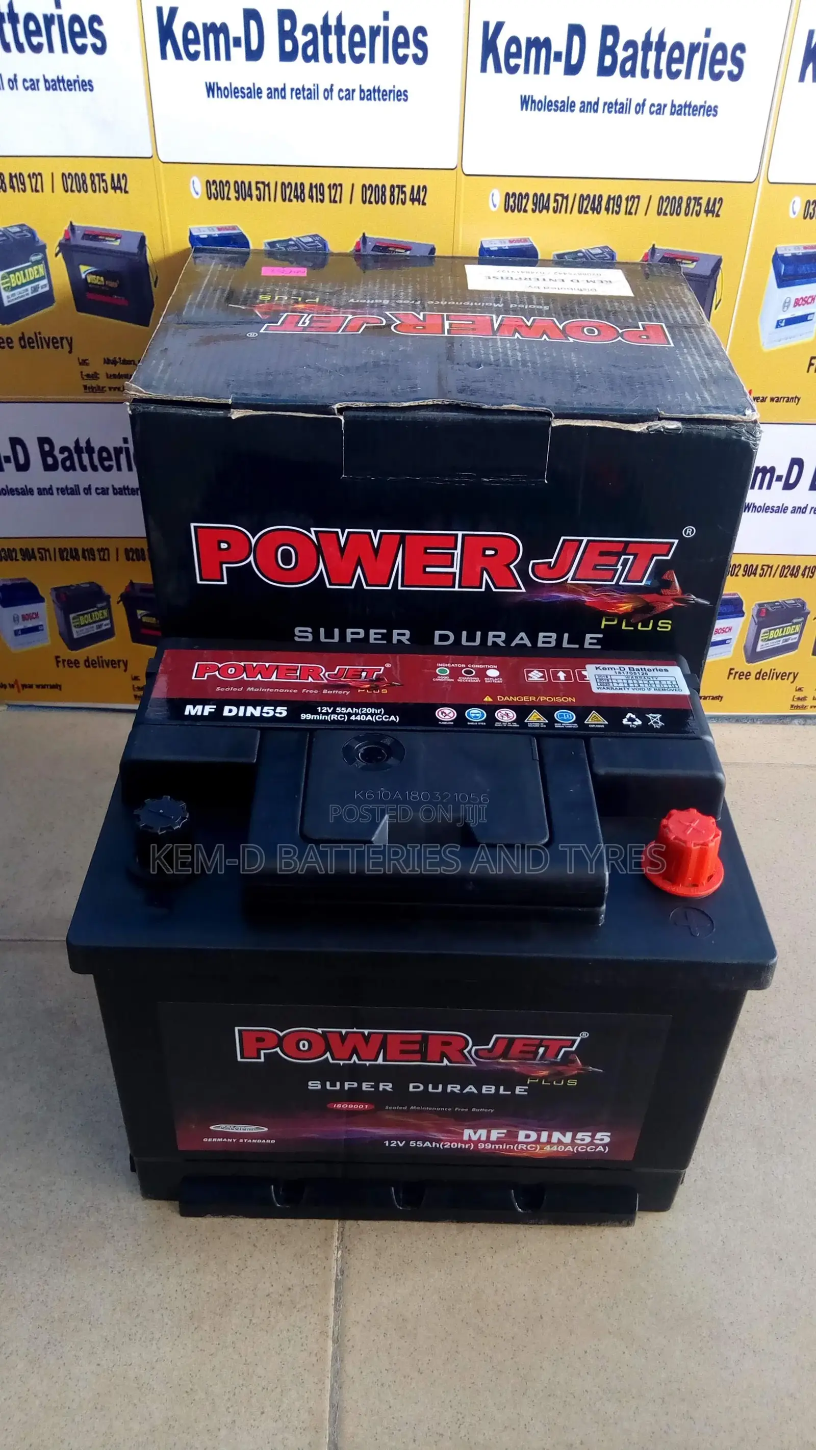 Power Jet 75ah/15 Plates Battery/Free Office Home Delivery