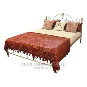 Bed Queen Size (Antique)Metal Gold