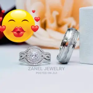 Pure Silver Wedding Rings(Male Band Included)