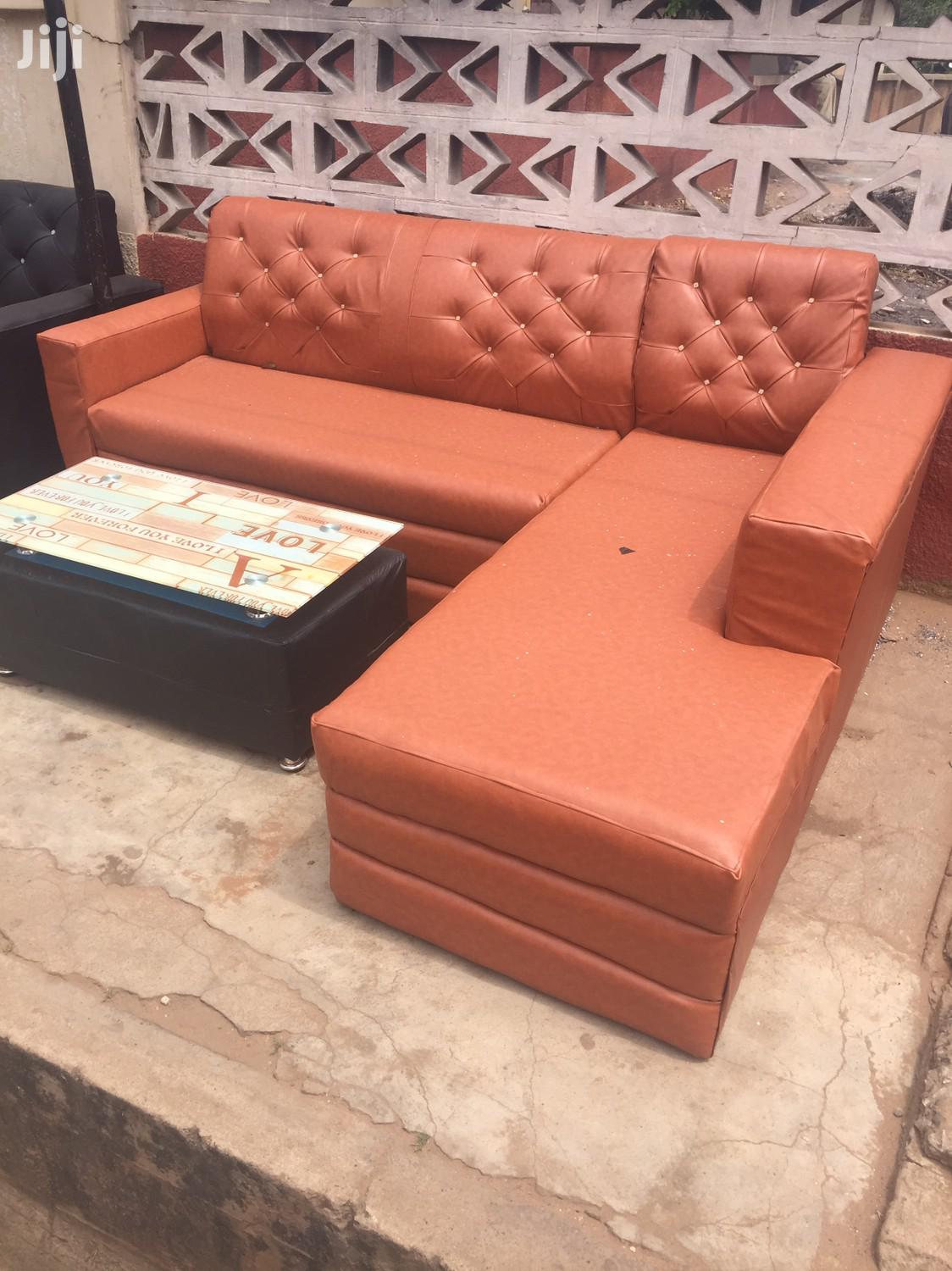 Ghana Made L Shaped Sofa With Center Table For Sell. Ghana Made L Shaped Sofa With Center Table For Sell.