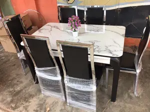6 Seater Mable Top Dinning Table