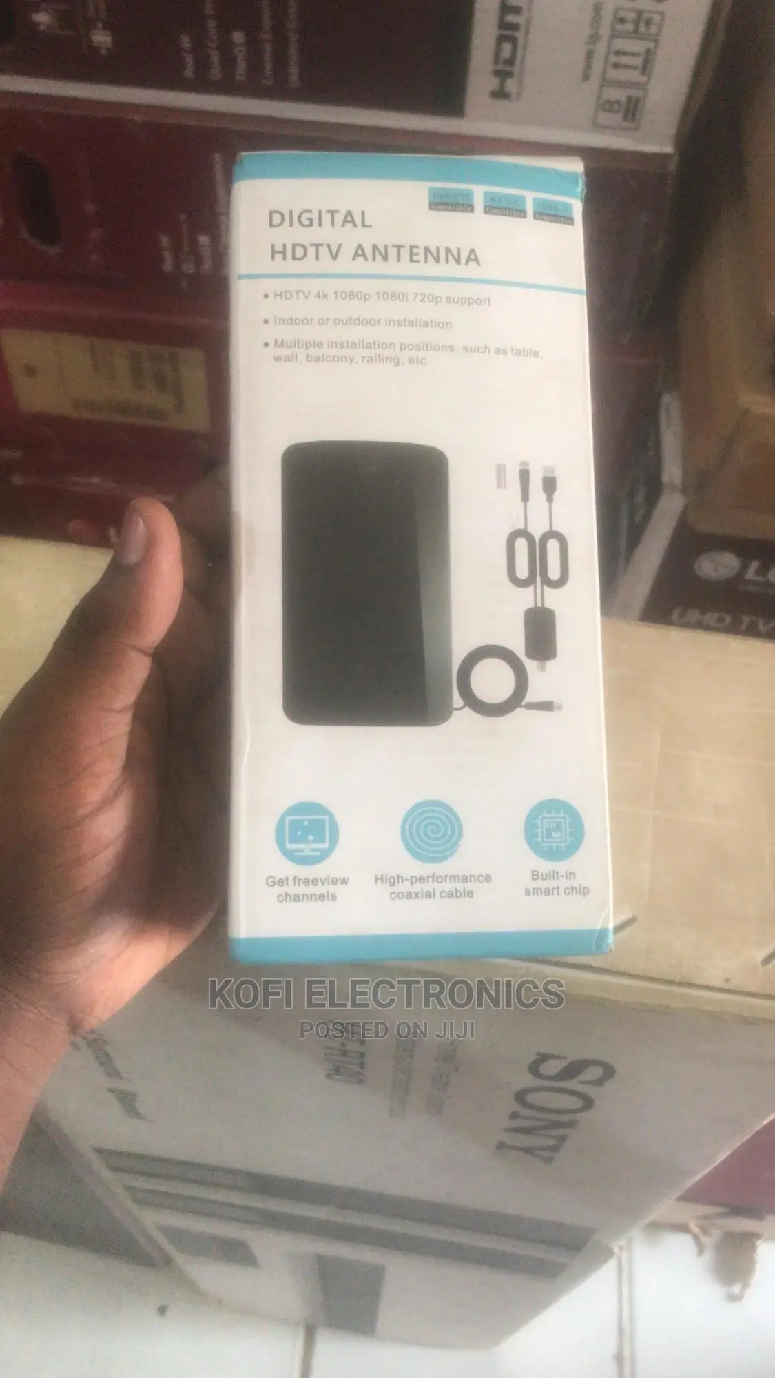 Portable Tv Antenna With Signal Booster
