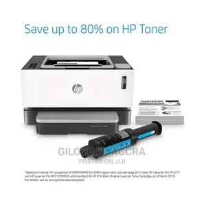 Hp Neverstop 1000w Wifi Enabled Monochrome Laser Printer