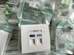 Faceplate Double Cat6 With Keystone Jack