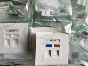 Faceplate Double Cat6 With Keystone Jack