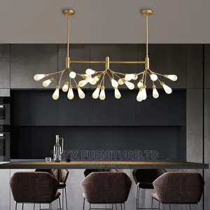 Nordic Luxury Copper LED Chandelier.