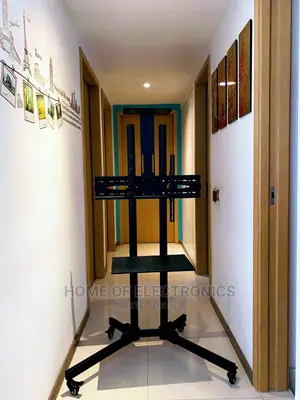 Best Fresh in Box Movable TV Stand With DVD Glass + Wheels