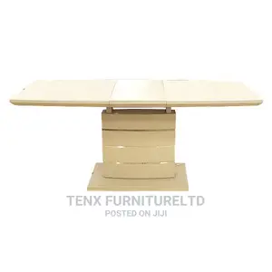 Dining Table With Extender and Glass Top