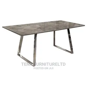 Dining Table With Glass Top Grey Stone