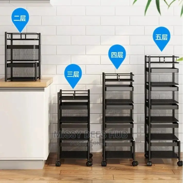 Trolley With Rotating Shelves