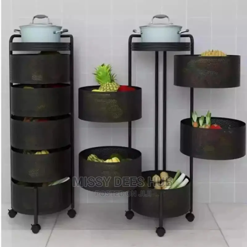 Trolley With Rotating Shelves