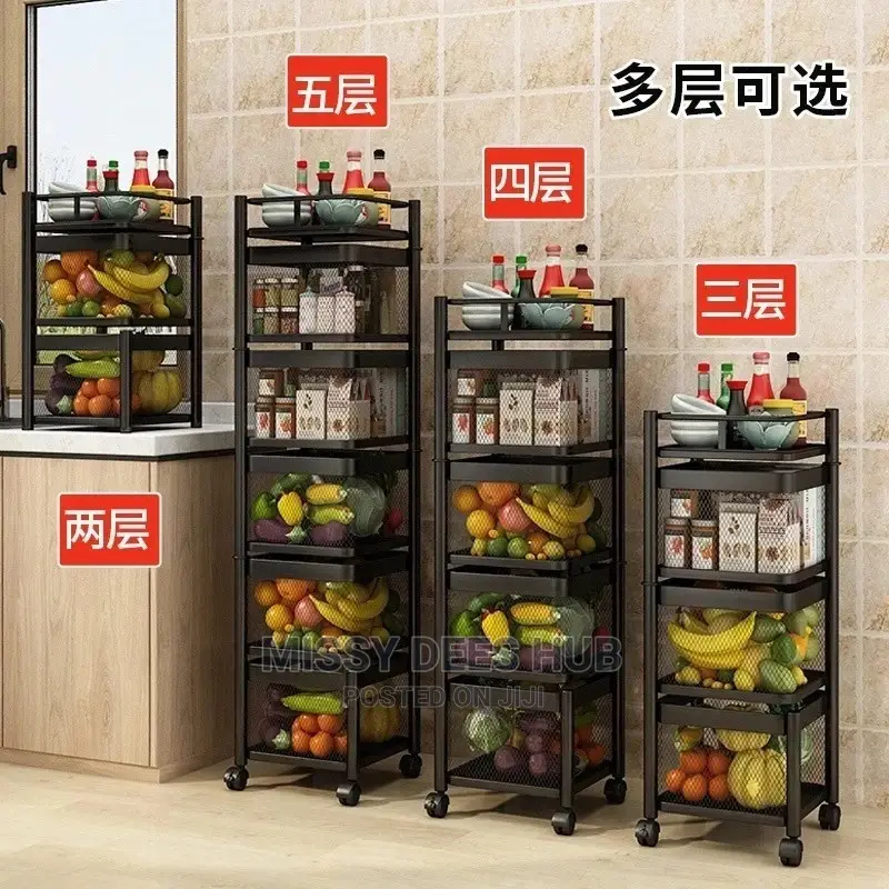 Trolley With Rotating Shelves