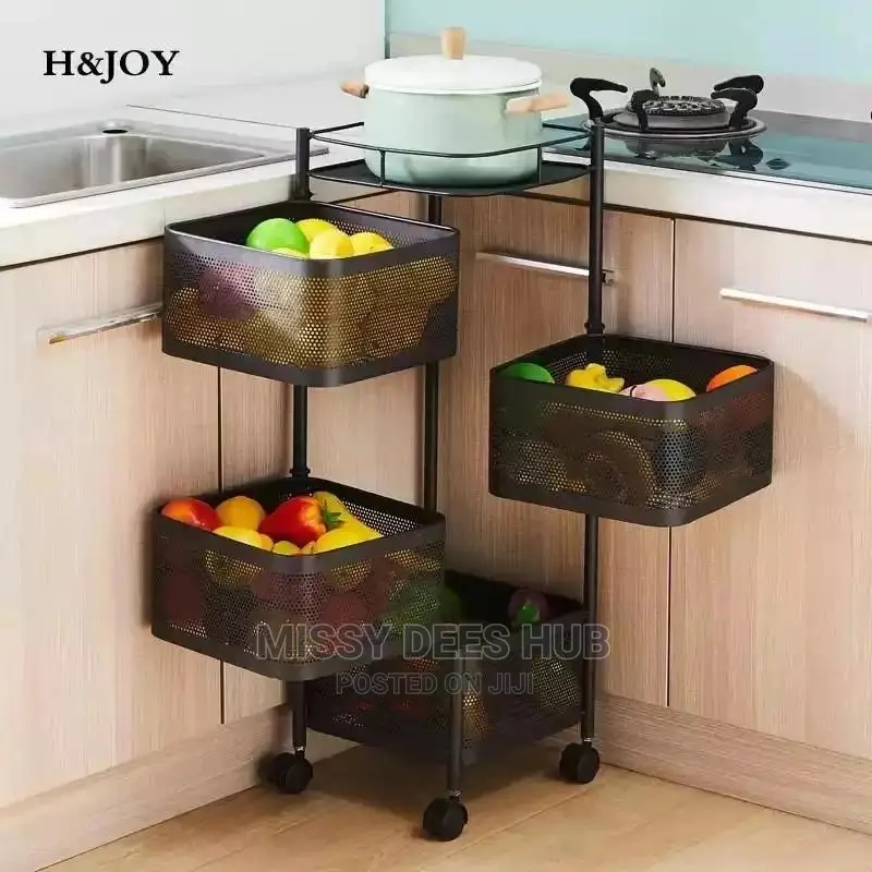 Trolley With Rotating Shelves
