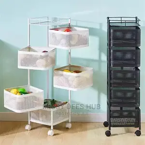 Trolley With Rotating Shelves