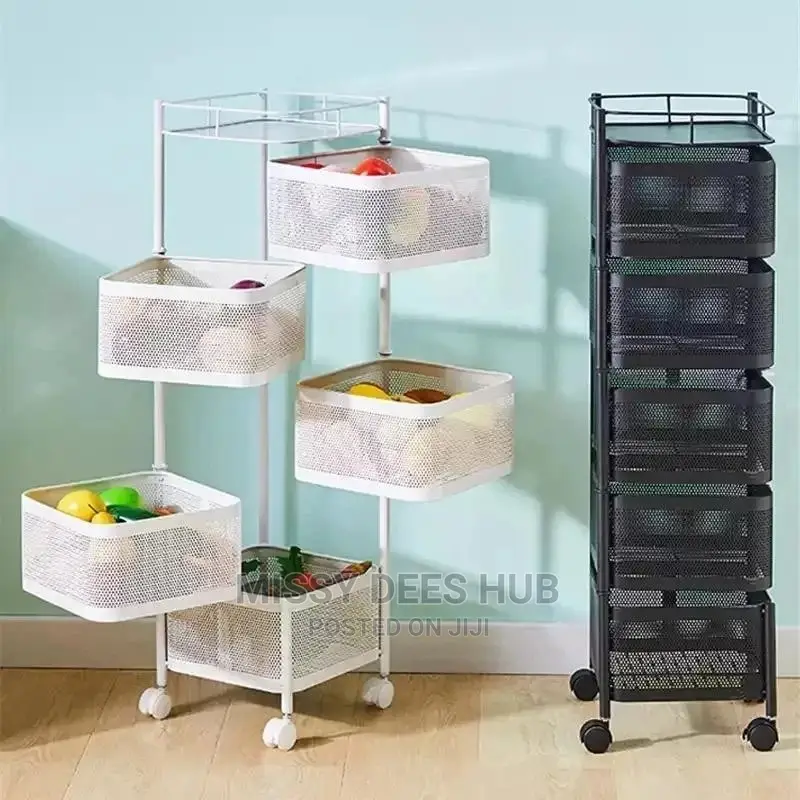 Trolley With Rotating Shelves