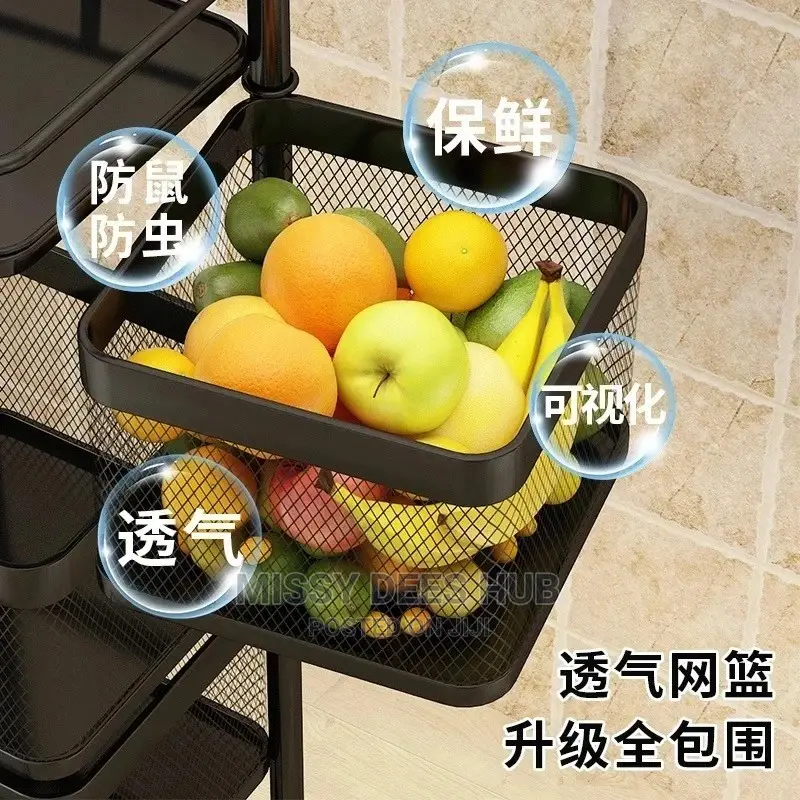 Trolley With Rotating Shelves