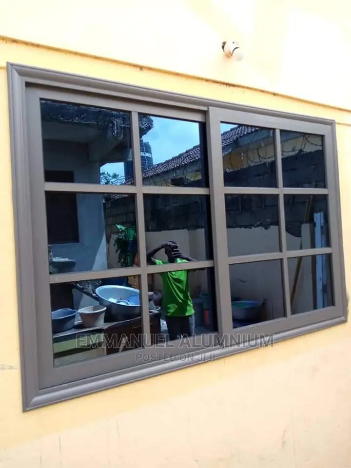 Gray Division With Blue Reflective Glass