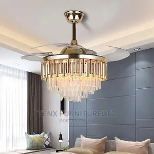 Ceiling Fan With Chandelier ,Remote and Led Lights