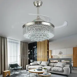 Crystal Led Ceiling Fan Chandelier (Foldable)