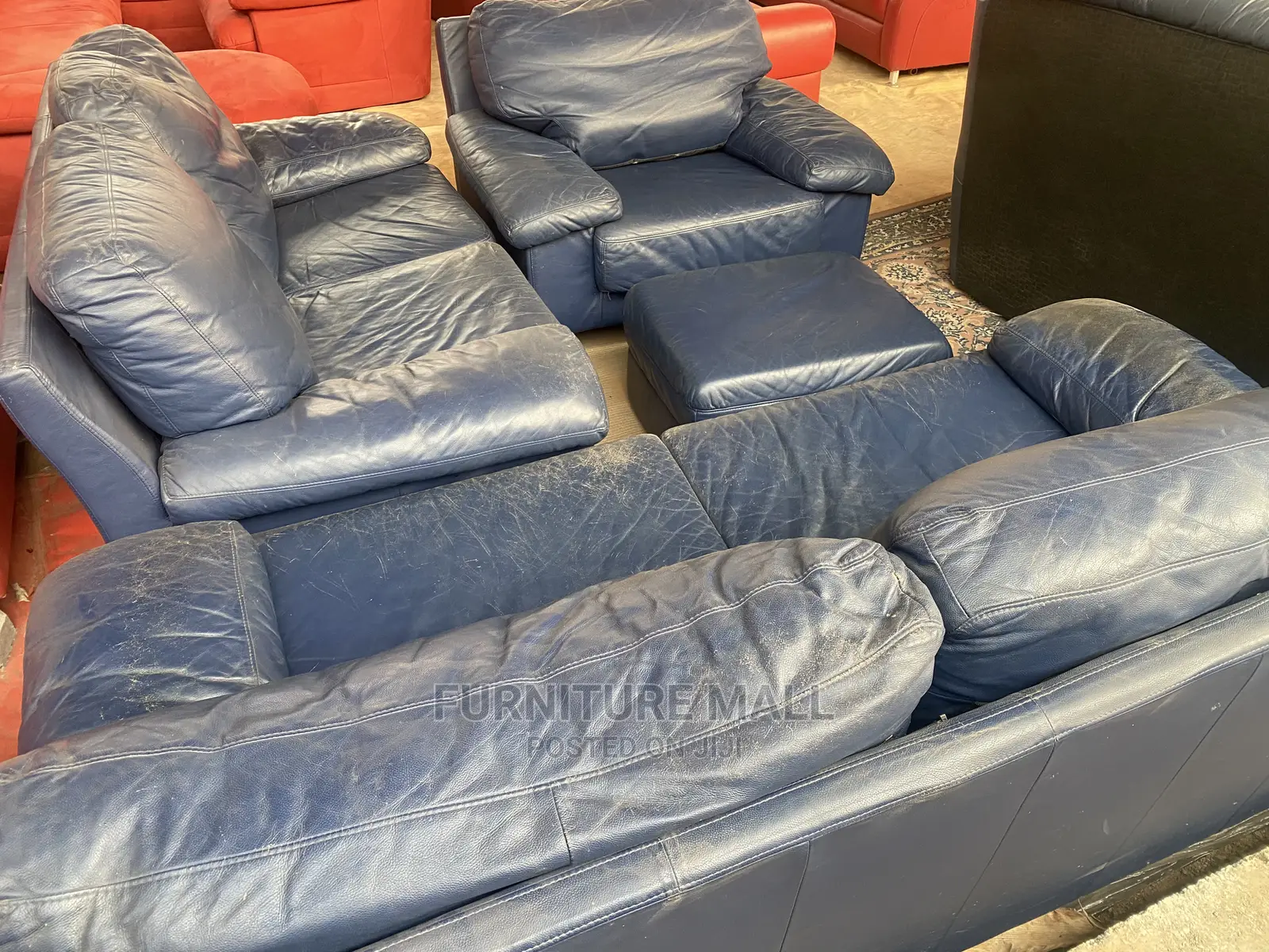 Lovely Blue Black Sofa Set (Forign)Free Delivery