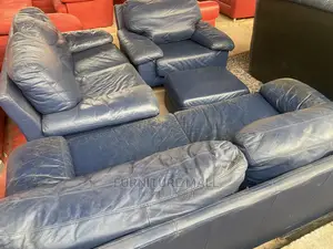 Lovely Blue Black Sofa Set (Forign)Free Delivery