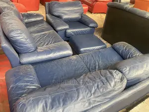 Lovely Blue Black Sofa Set (Forign)Free Delivery