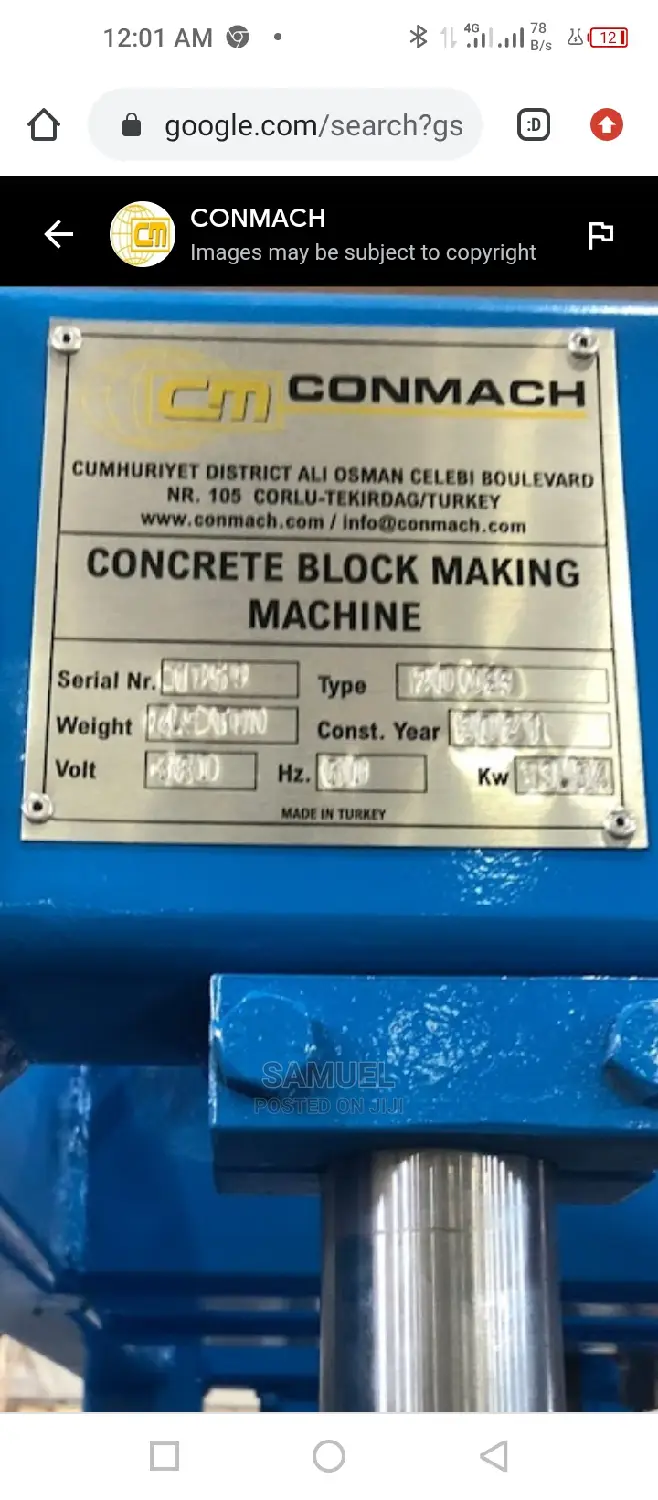 Conmach Block Machine Batching Plants From Turkey