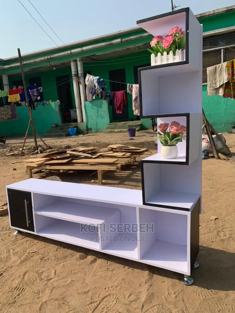 Wooden Tv Stand With Shelves
