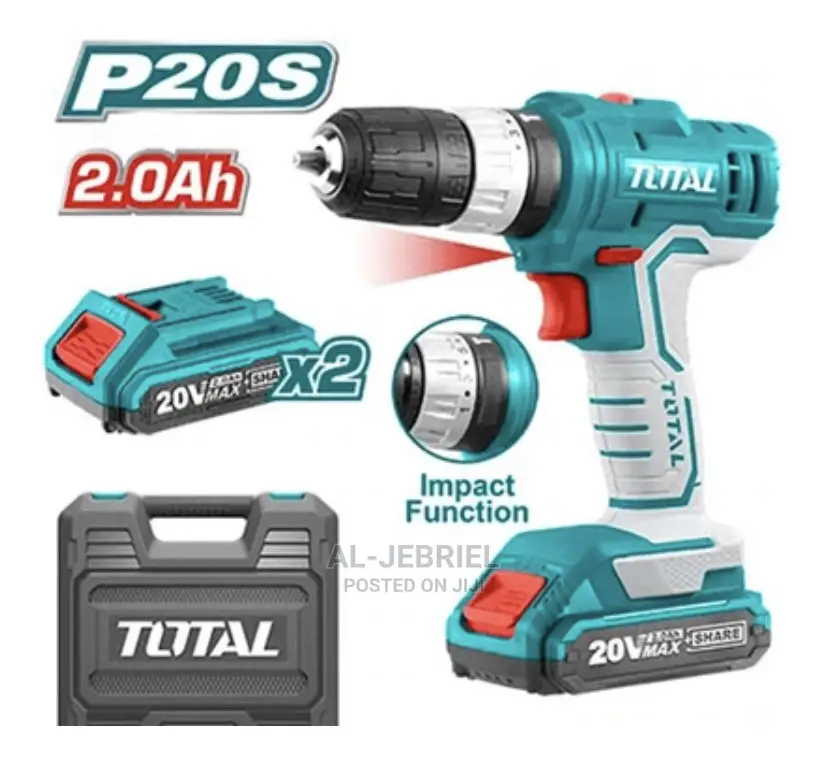 Total Lithium-Ion Impact Cordless Drill 20V+ 2 Batteries