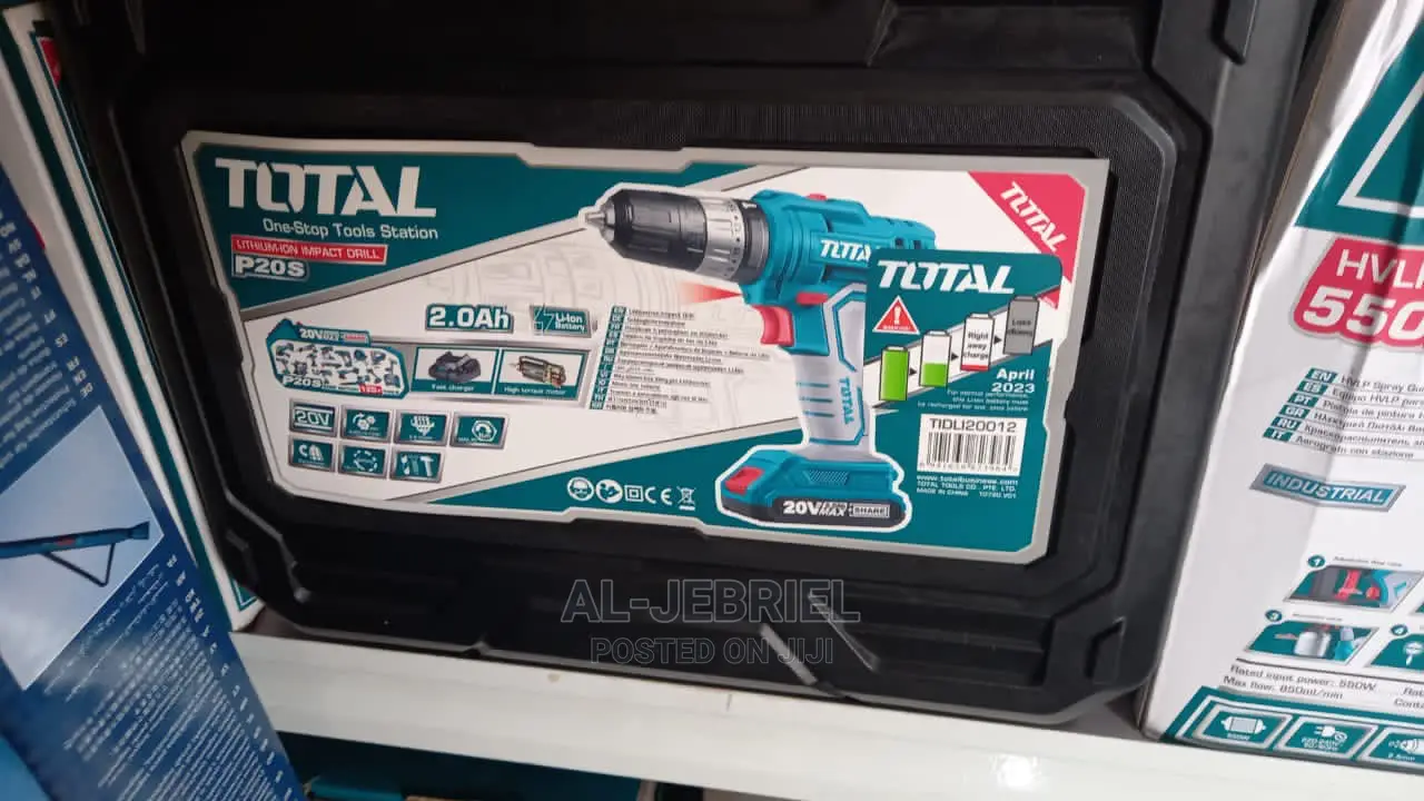 Total Lithium-Ion Impact Cordless Drill 20V+ 2 Batteries