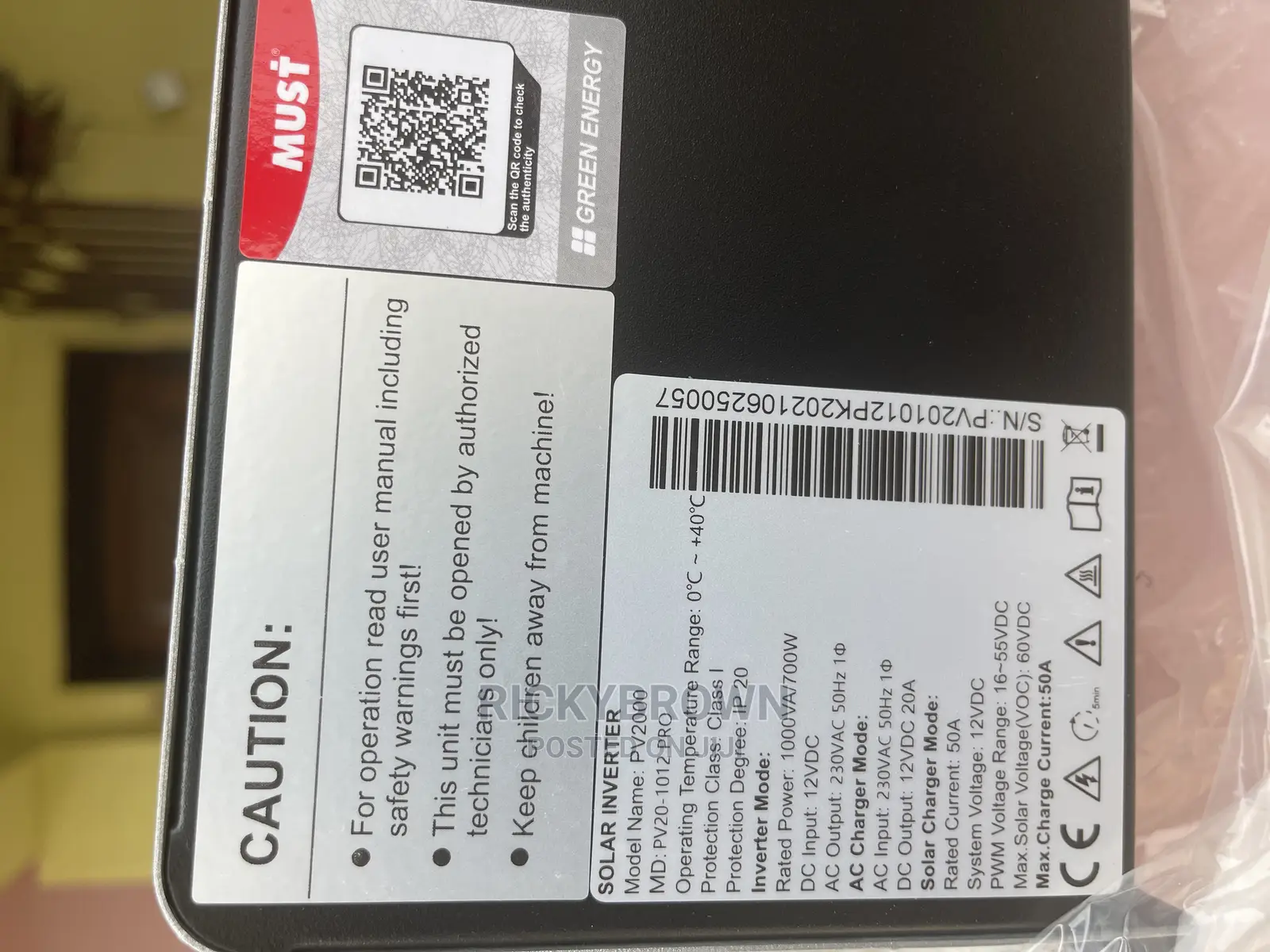 12v 1kva MUST Hybrid Inverters