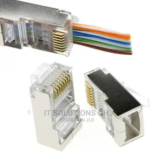 Pass Through Shielded RJ45 Plugs Crimps for Cat5e/Cat6 Ether