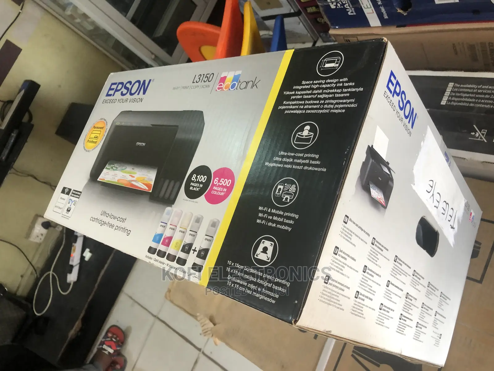 New Epson Ecotank L3150 Wi-Fi All-In-One Ink Tank Printer