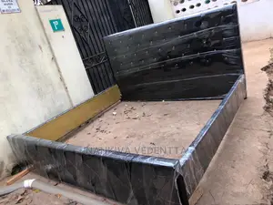 Queen Size Leather Black Bed Frame