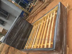 Foreign Black Leather Bed Frame