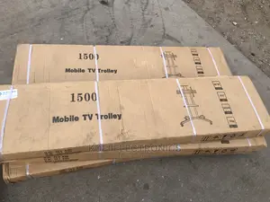 Coated Metal Mobile Tv Cart Rolling Tv Floorstand From 32-65