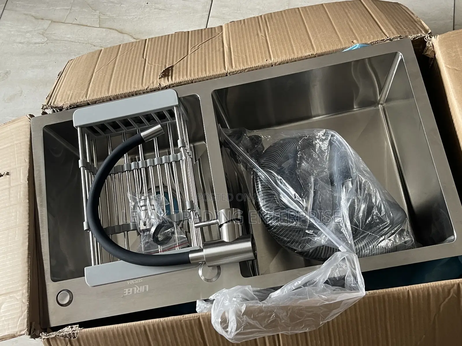 Deep Stainless Kitchen Sink - Double Sink_ Kitchen Cabinet