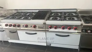 Gas Cooker With Charcoal Grill and Oven