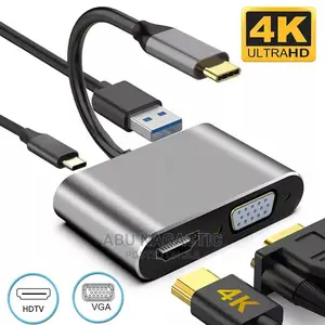 Type C HDMI VGA and USB Converter