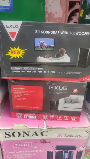 EXLG 2.1 Soundbar With Wireless Subwoofer